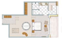 Floor plan Penthouse Spa Suite